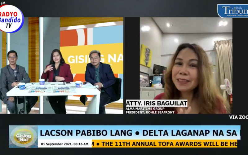 WATCH: Döhle Seafront President lawyer Iris Baguilat on The Daily Tribune’s Gising Na online radio segment