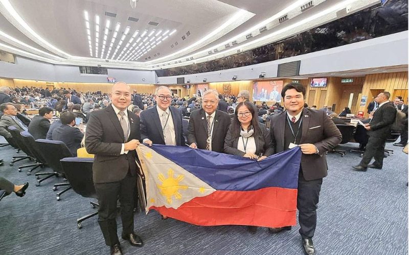 Members of the Philippines delegation to the IMO Council deliberation.
